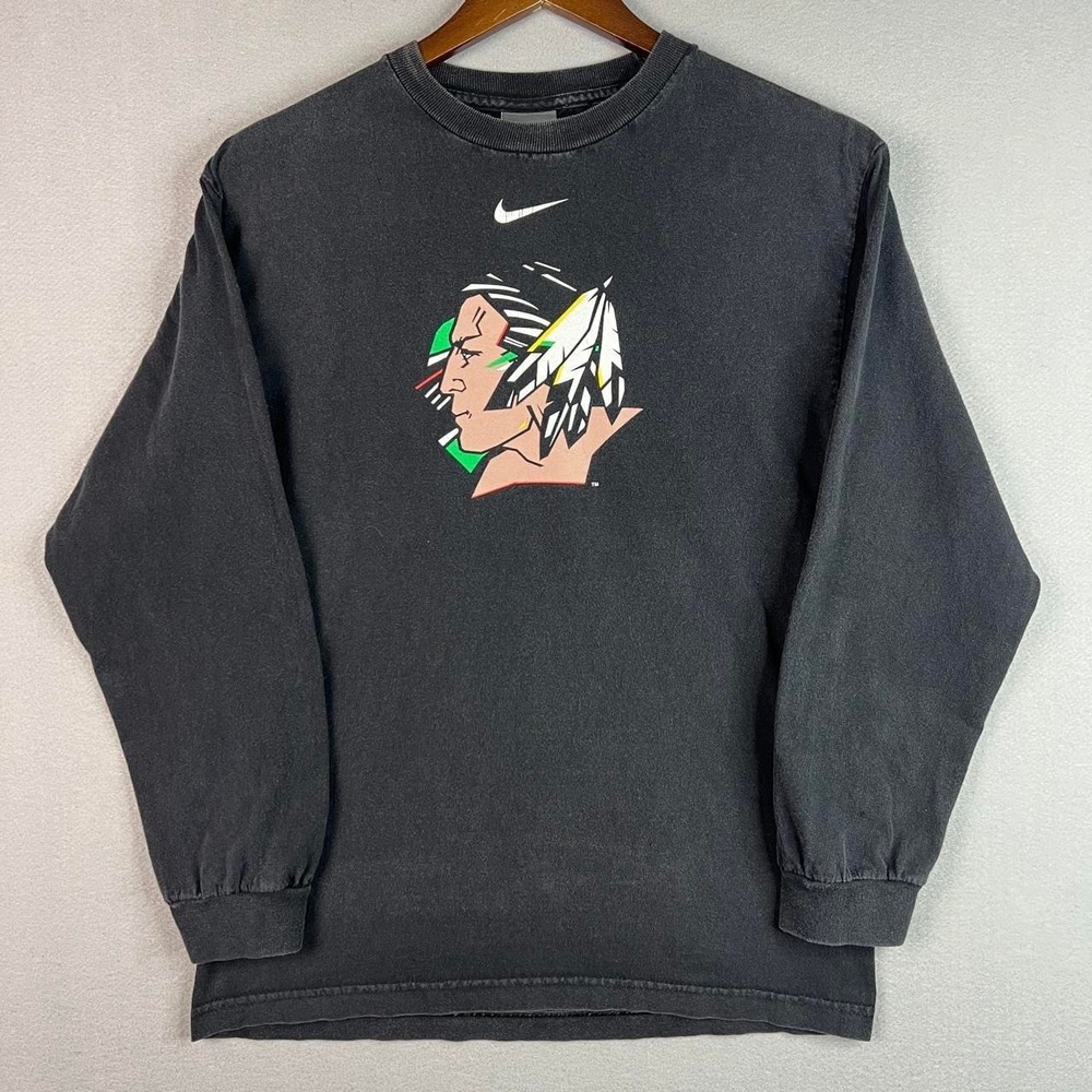 Nike Bauer North Dakota Fighting Sioux Black Long Sleeve Shirt M